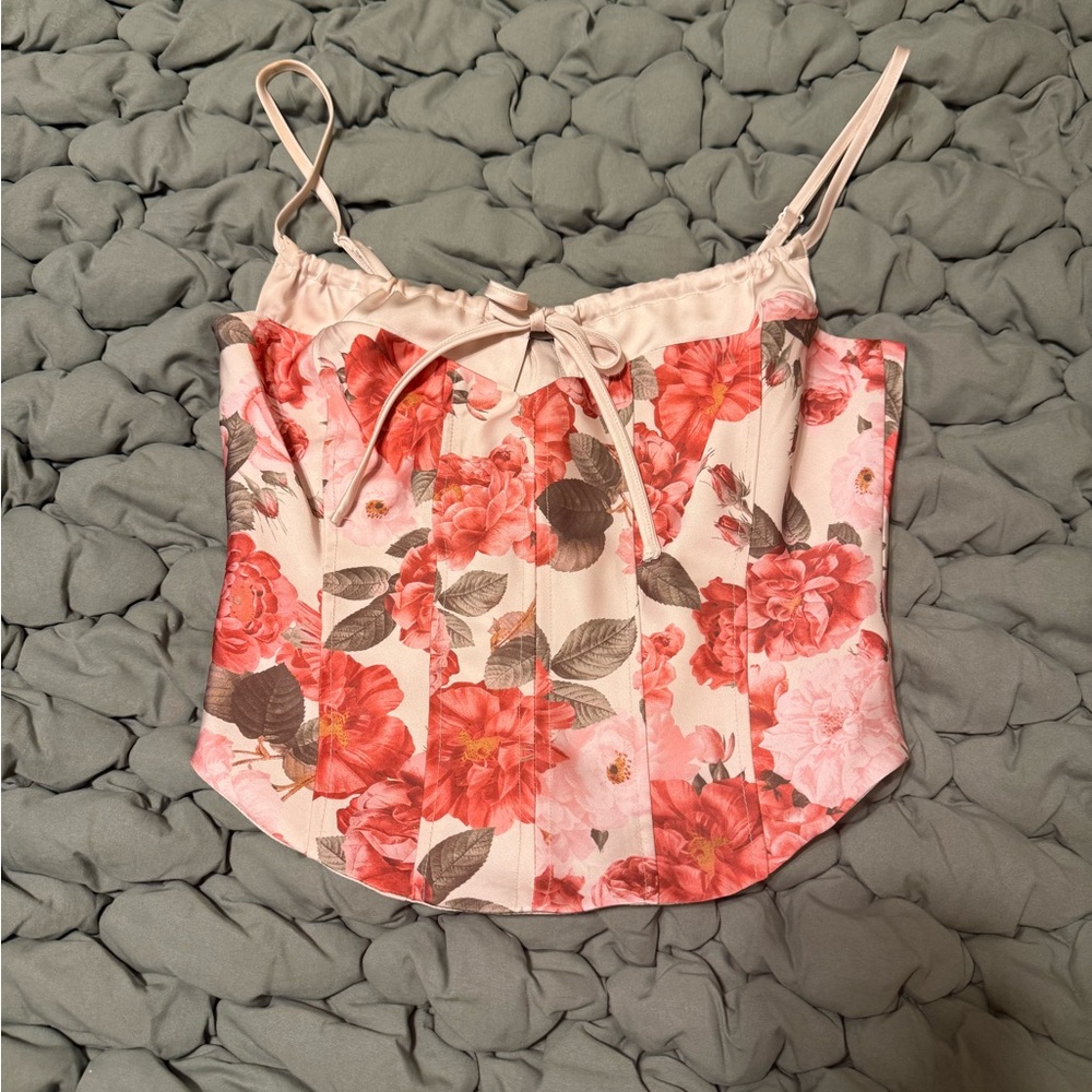 Stevies Blush and Coral Floral Camisole